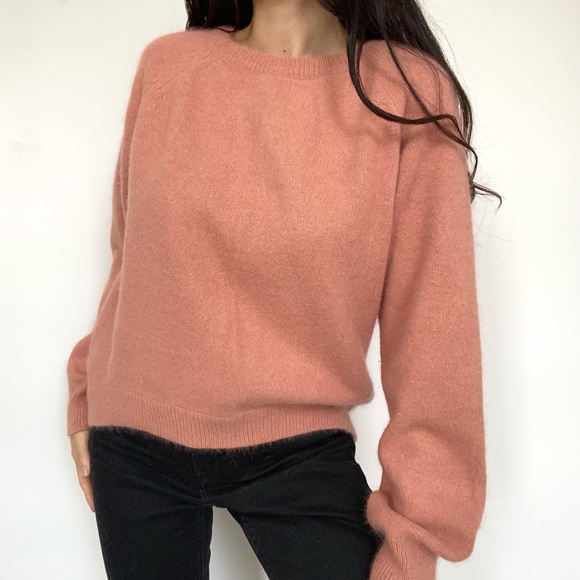 H&M rust fuzzy sweater size 4 - Picture 4 of 7